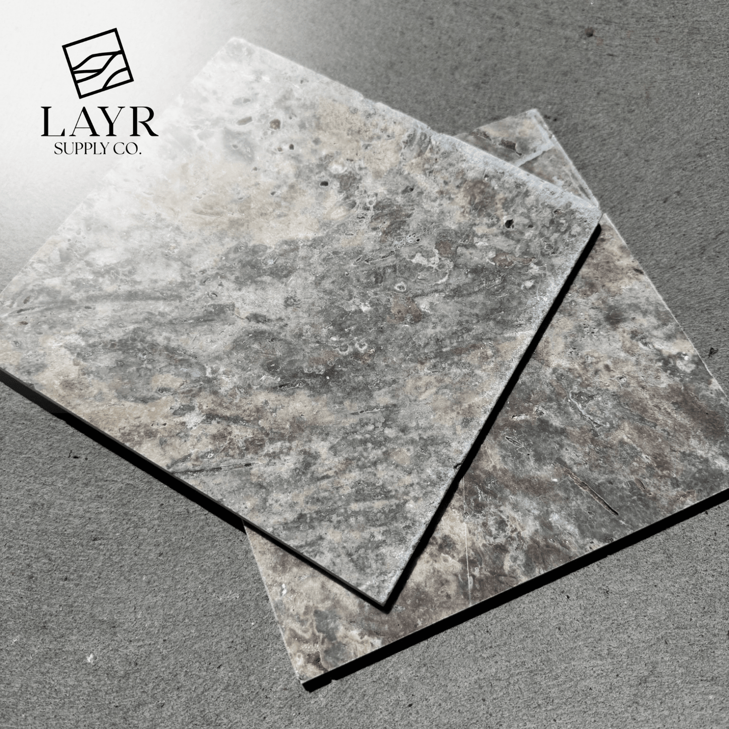 Preorder - Silver Travertine Tile & Paver - Layr Supply Co.