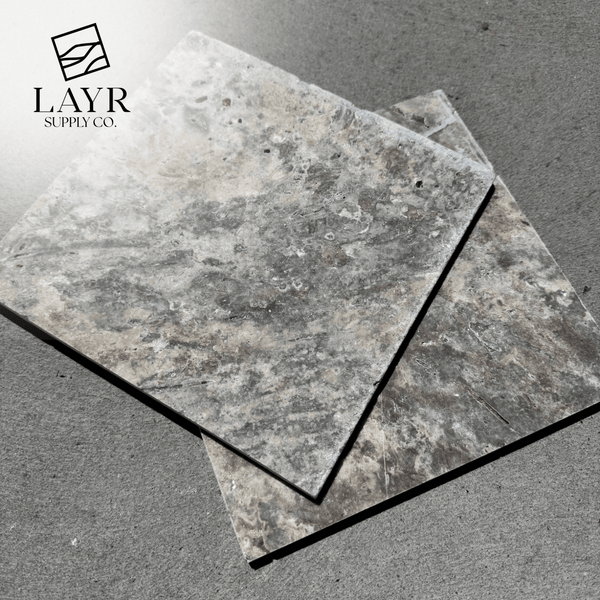 Preorder - Silver Travertine Tile & Paver - Layr Supply Co.