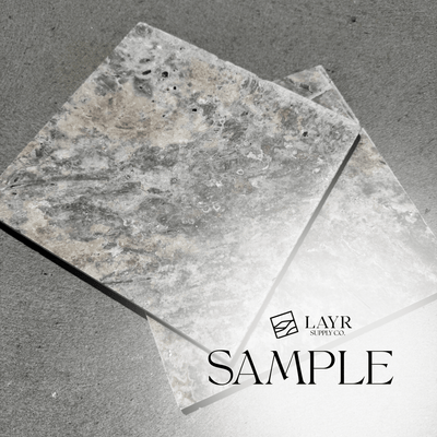 Sample - Silver Travertine - Layr Supply Co.